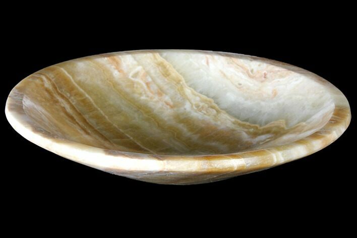Decorative, Carved Brown Calcite Bowl - Morocco #119347